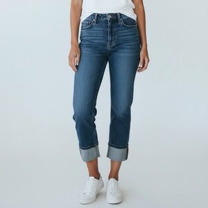 Joe's Jeans Lynda Cuff Crop Raw Hem Jeans - Size 31